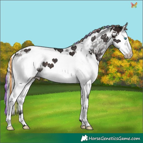Horse Color:Painted Silver Brown Ice Splash Tobiano 