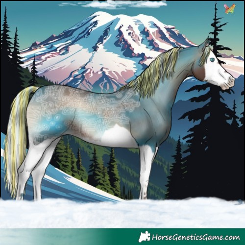 Horse Color:Painted Silver Blue Onyx Ice Splash 
