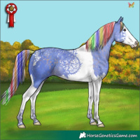 Horse Color:Painted Watercolor Chocolate Palomino Splash Tobiano 
