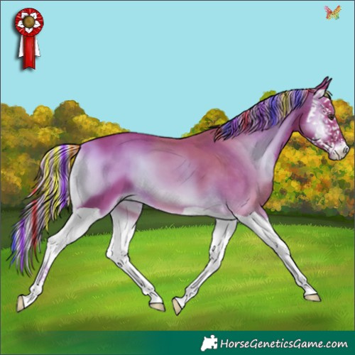 Horse Color:Painted Watercolor Chocolate Palomino Onyx Splash 
