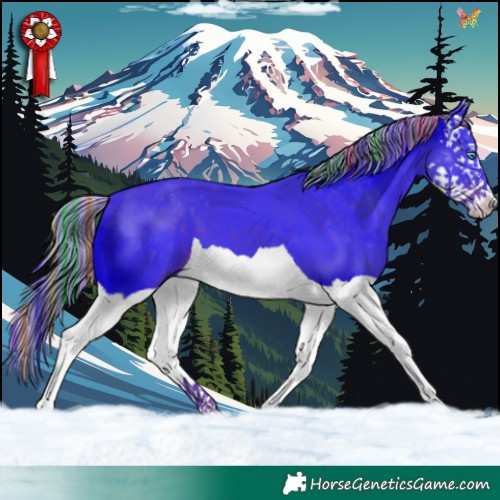 Horse Color:Painted Watercolor Liver Chestnut Splash 