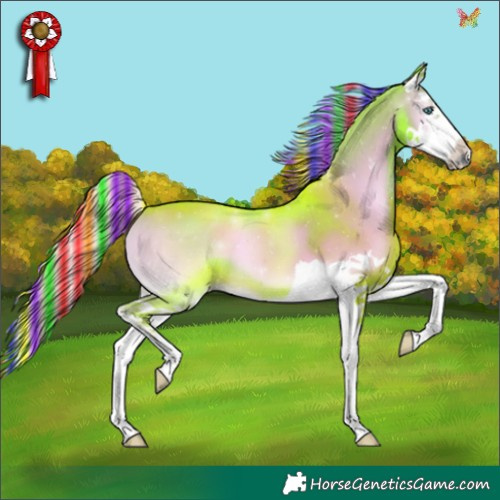 Horse Color:Painted Watercolor Chocolate Palomino Onyx Splash 