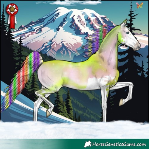 Horse Color:Painted Watercolor Chocolate Palomino Onyx Splash 