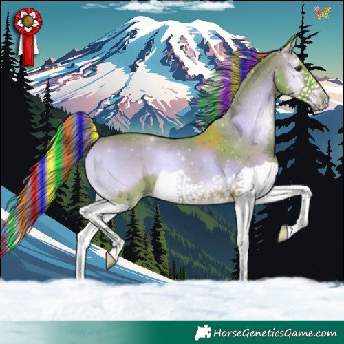 Horse Color:Painted Watercolor Liver Red Onyx Splash 