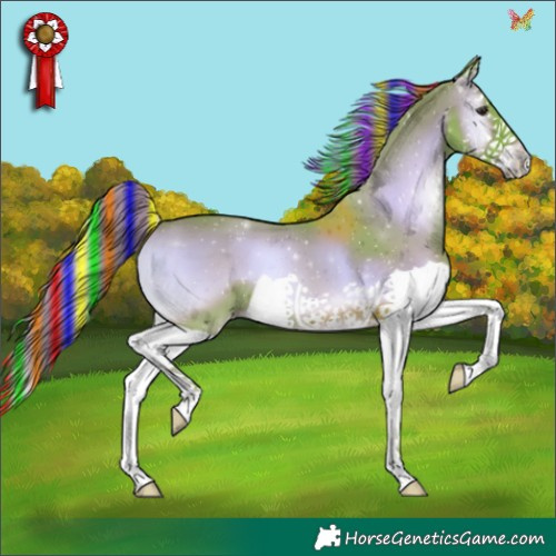 Horse Color:Painted Watercolor Liver Red Onyx Splash 