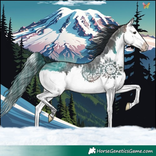 Horse Color:White Spotted Brown Ice Splash 