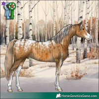 Horse Color:Powder White Chocolate Palomino Dun Brindle