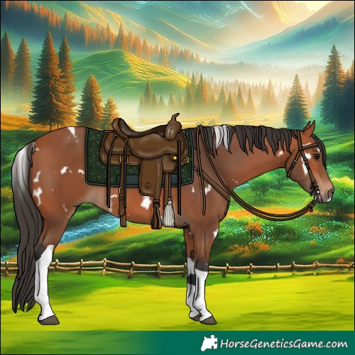 Horse Color:White Spotted Bay Tobiano 