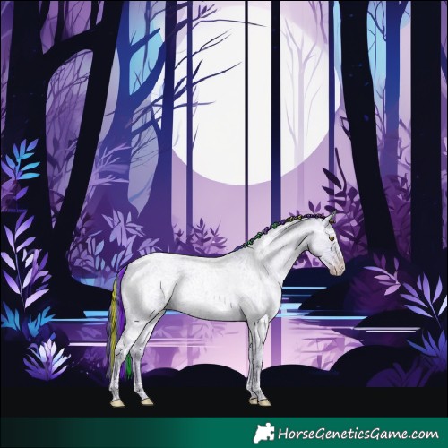 Horse Color:Painted Watercolor Classic Champagne Ice Roan Dun 