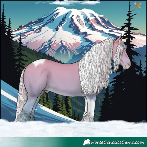 Horse Color:Silver Perlino Tobiano 