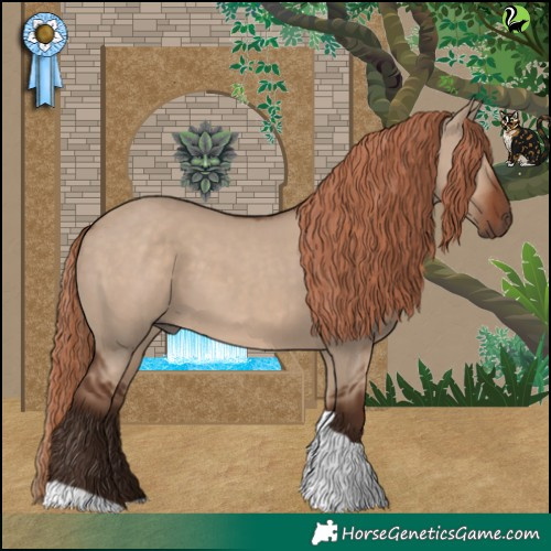 Horse Color:Liver Red Dun Tobiano 
