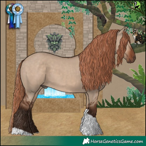 Horse Color:Liver Red Dun Tobiano 
