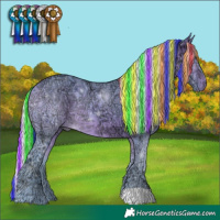 Horse Color:Painted Watercolor Silver Bay Ice 