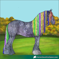 Horse Color:Painted Watercolor Silver Bay Ice