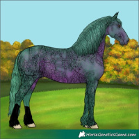 Horse Color:Watercolor Liver Chestnut Ice 