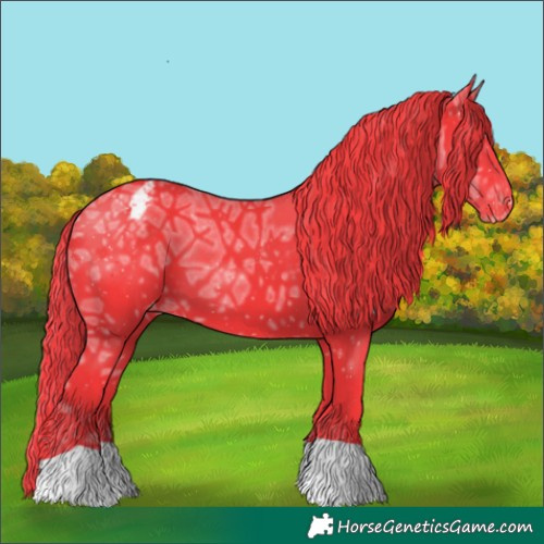 Horse Color:Watercolor Liver Chestnut Ice Varnish 