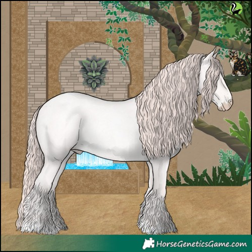 Horse Color:Perlino Roan 