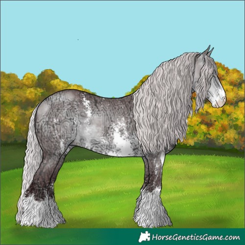 Horse Color:Chocolate Silver Buckskin Chinchilla Ice Sabino