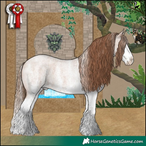 Horse Color:White Spotted Blue Roan Pearl Splash 