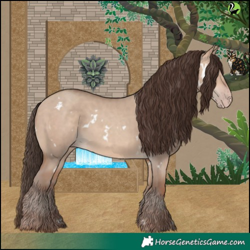 Horse Color:White Spotted Amber Champagne Dun 