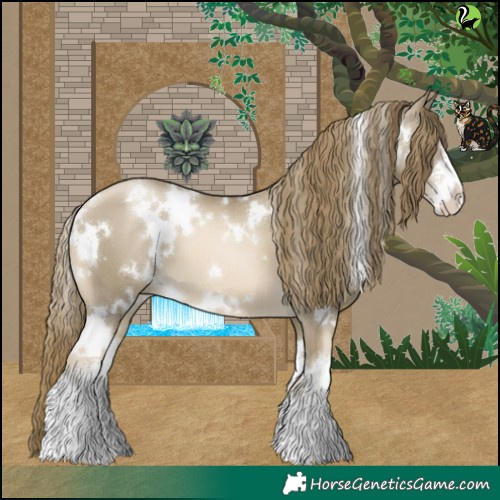 Horse Color:White Spotted Smoky Black Pearl 