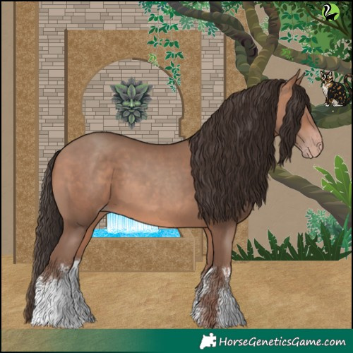 Horse Color:White Spotted Sable Champagne 