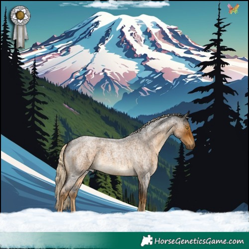 Horse Color:Chocolate Palomino Roan Mushroom 