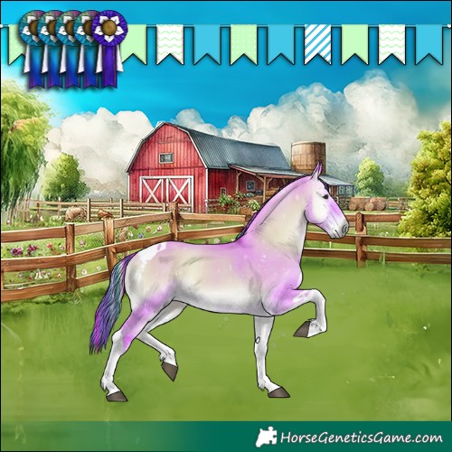 Horse Color:Painted Watercolor Liver Red Dun Onyx Tobiano 
