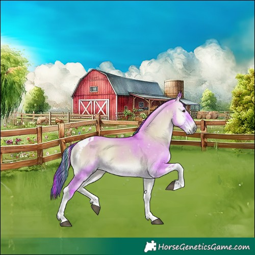 Horse Color:Painted Watercolor Liver Red Dun Onyx Tobiano 