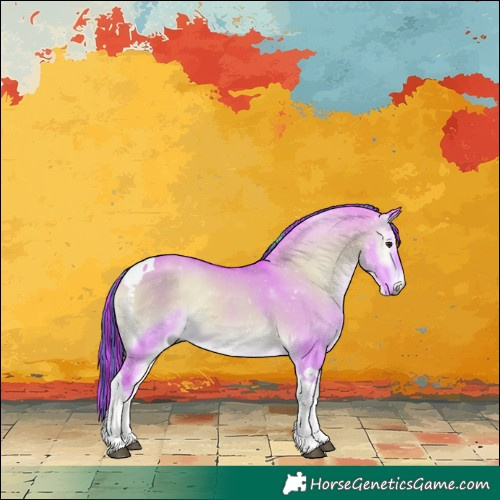 Horse Color:Painted Watercolor Liver Red Dun Onyx Tobiano 