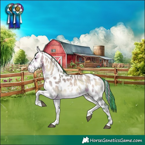 Horse Color:Painted Watercolor White Spotted Brown Onyx Leopard