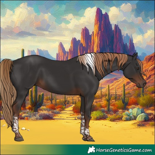 Horse Color:Liver Chestnut Tobiano 