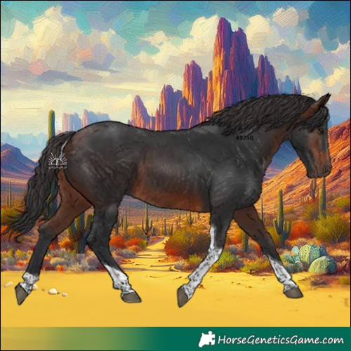 Horse Color:Brown Tobiano 