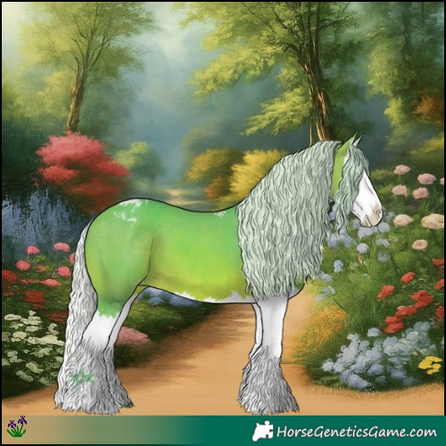 Horse Color:Watercolor White Spotted Silver Bay Splash Appaloosa 