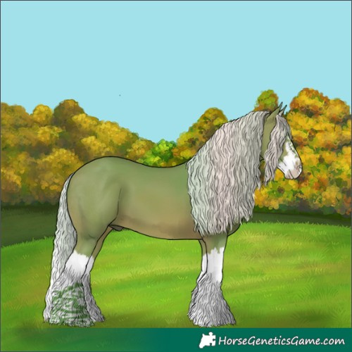 Horse Color:Watercolor White Spotted Silver Bay Splash 