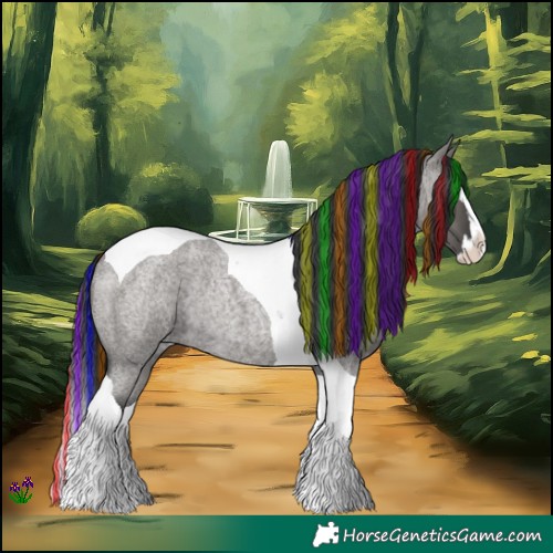 Horse Color:Painted Grullo Roan Splash Tobiano Rabicano 
