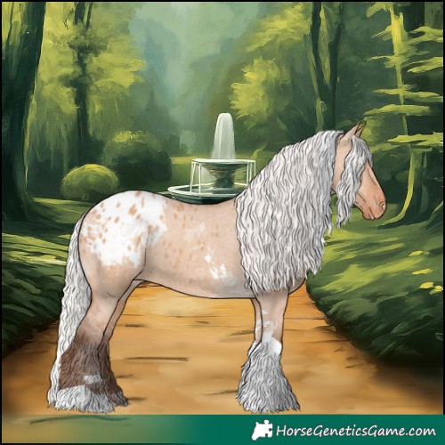 Horse Color:Silver Bay Dun Tobiano Blanket Rabicano 