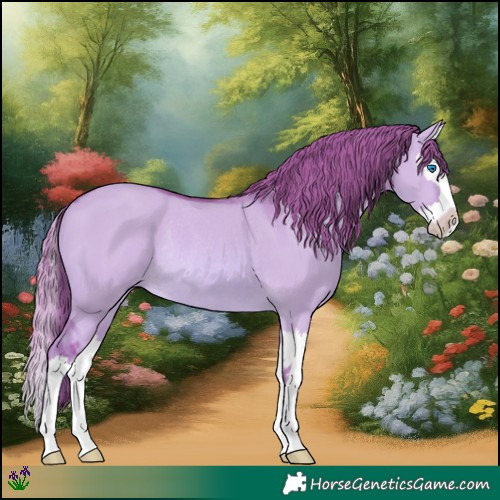 Horse Color:Watercolor Red Dun Splash Rabicano 