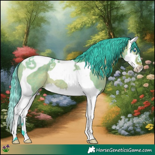 Horse Color:Watercolor Bay Dun Splash Tobiano