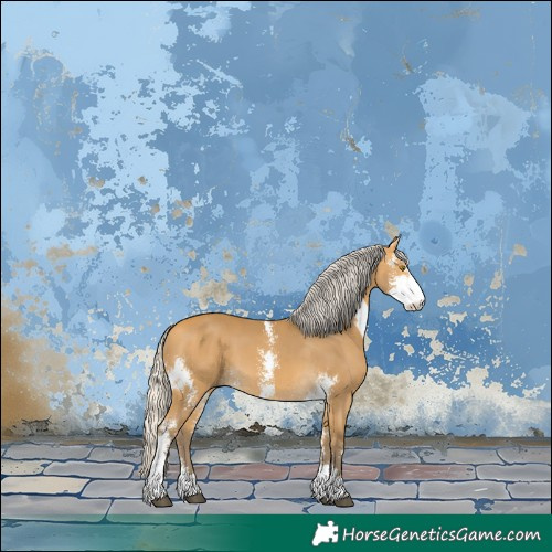 Horse Color:Silver Buckskin Sabino 
