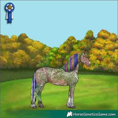 Horse Color:Painted Silver Brown Ice Tobiano 