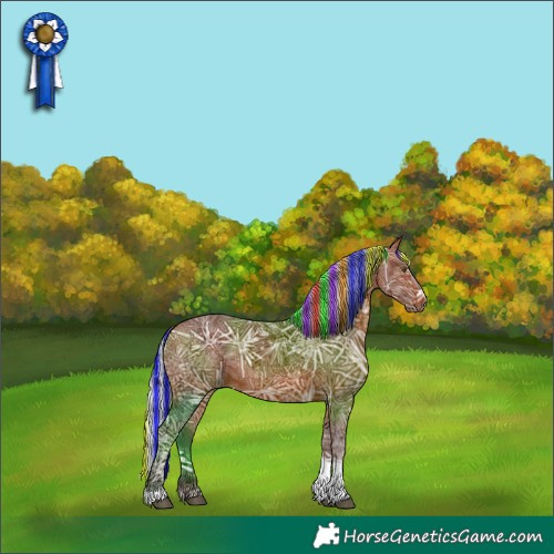 Horse Color:Painted Silver Brown Ice Tobiano 