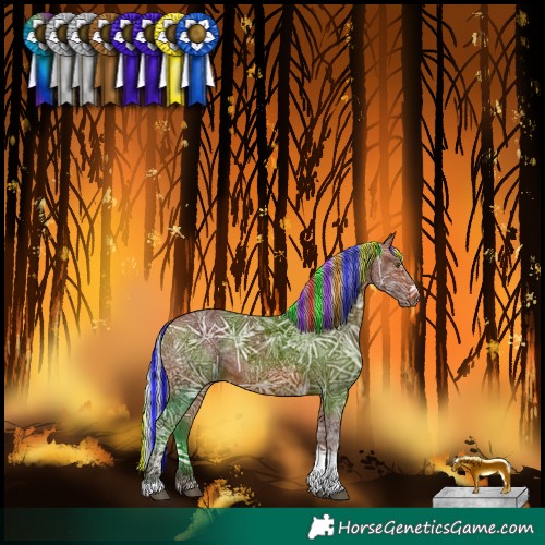 Horse Color:Painted Silver Brown Ice Tobiano 