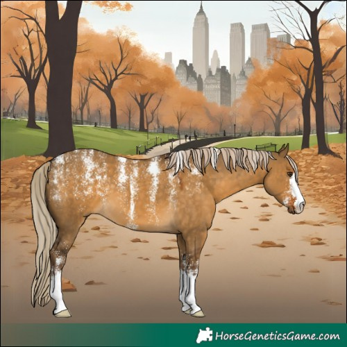 Horse Color:Powder White Chocolate Palomino Dun 