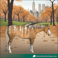 Horse Color:Powder White Chocolate Palomino Dun 