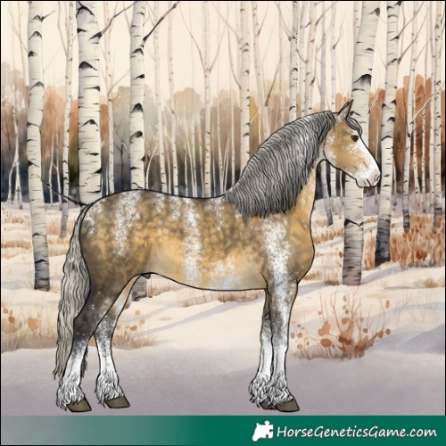 Horse Color:Powder White White Spotted Silver Buckskin Dun 