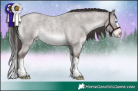 Horse Color:Platinum Liver Red Dun Roan Splash