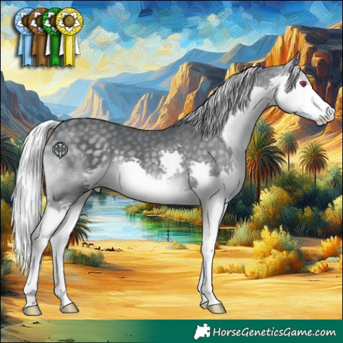 Horse Color:Silver Black Chinchilla Splash 