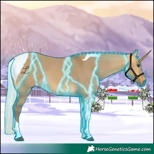 Horse Color:Thunderstruck Silver Buckskin Dun Tobiano 