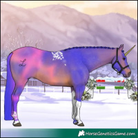 Horse Color:Watercolor Bay Tobiano 